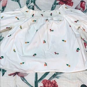 Off shoulder white blouse